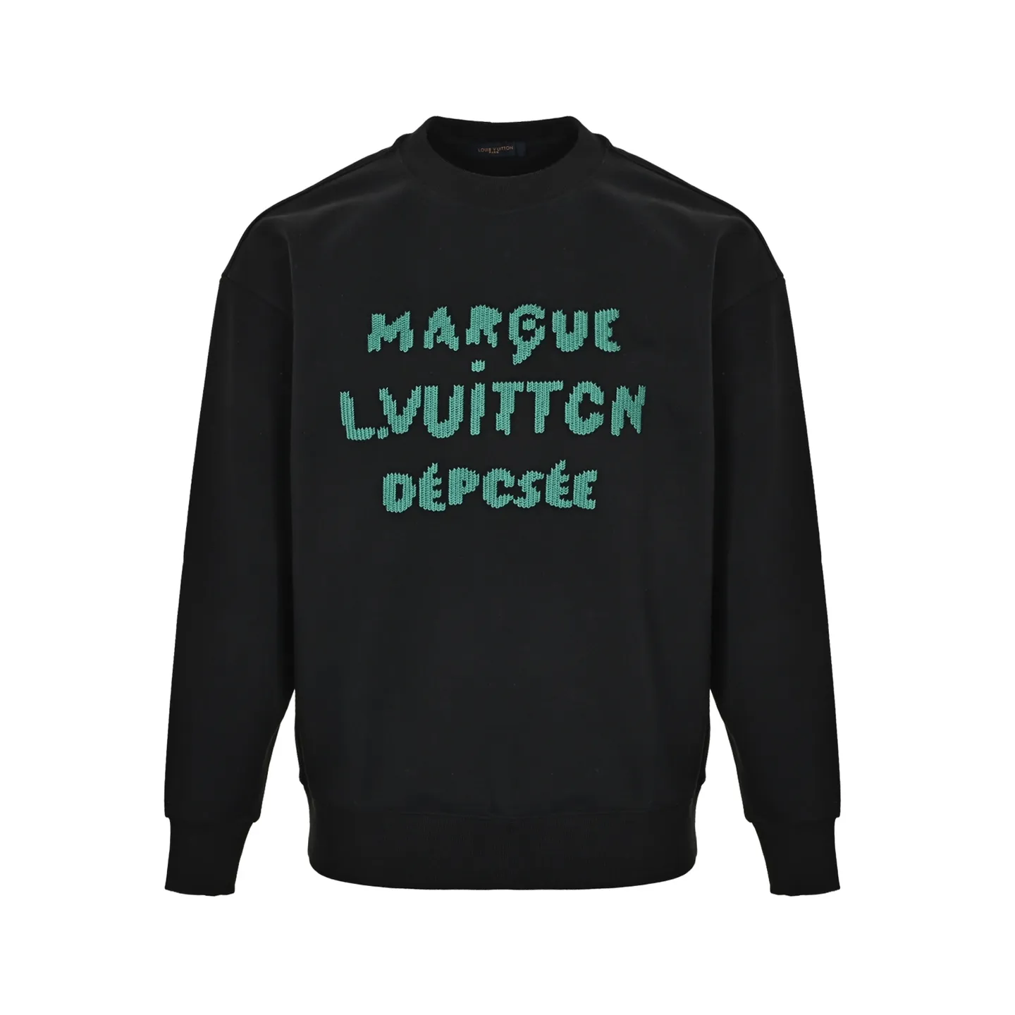 Louis Vuitton/Louis Vuitton woven letter embroidered crew neck sweatshirt